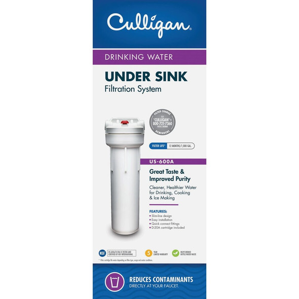 Culligan Under-Sink Drinking Water Filter US-600A 411302