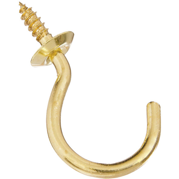 National Hardware 1-1/2 In. Solid Brass Series Cup Hook (2 Count) N119-727