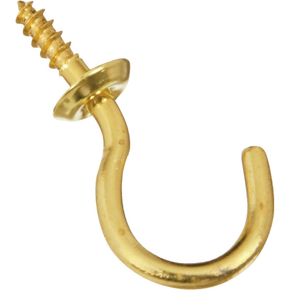 National Hardware 1 In. Solid Brass Series Cup Hook (4 Count) N119-685