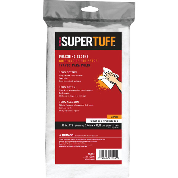 Trimaco SuperTuff 10 In. x 17 In. Polishing Cloth (3-Pack) 82503