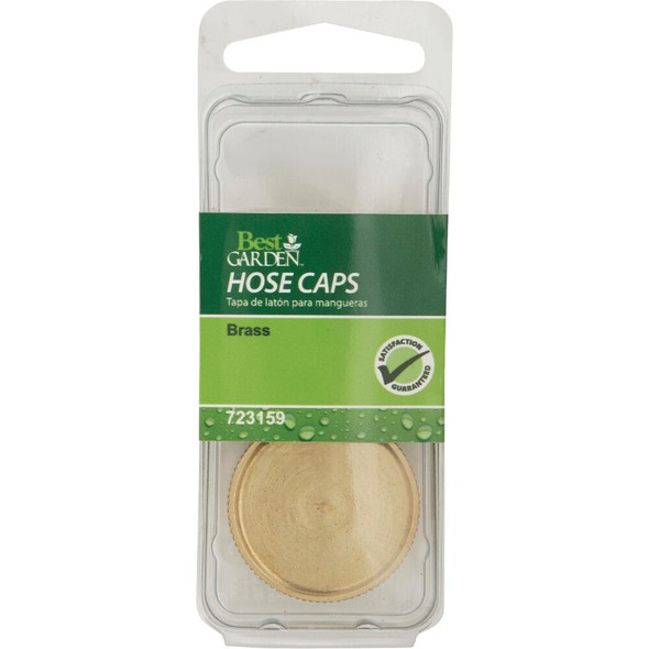 Best Garden Brass 5-8 In. Hose End Cap (2-Pack) GT1288A 723159