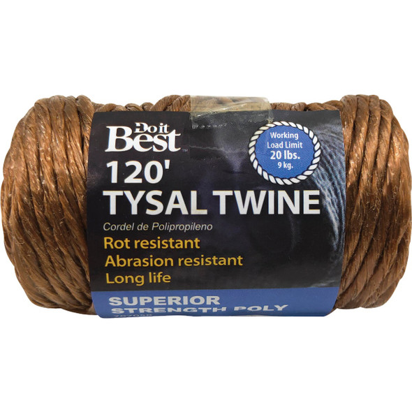 Do it Best 5/64 In. x 120 Ft. Brown Polypropylene Tysal Twine 707058