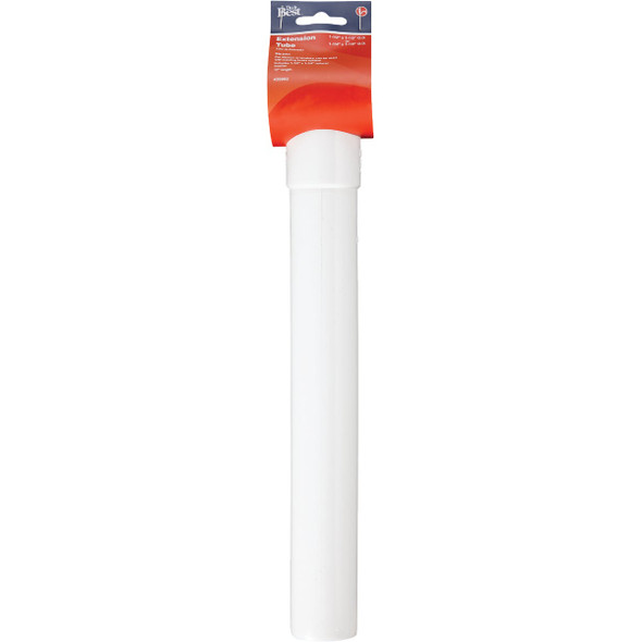 Do it Best 1-1/2 In. x 12 In. White Plastic Extension Tube