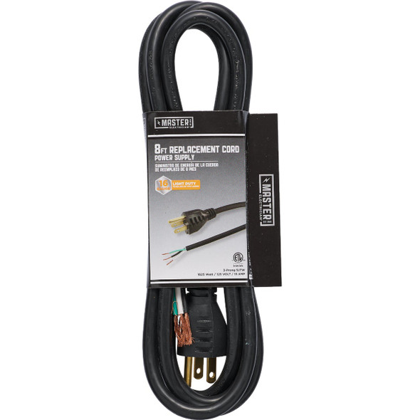 Master Electrician 8 Ft. 16/3 13A Medium-Duty Power Tool Replacement Cord