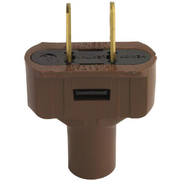Do it 15A 125V 2-Wire 2-Pole Vinyl Cord Plug, Brown C20-48643-000 520396
