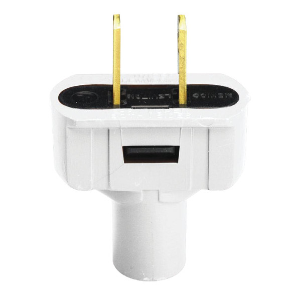 Do it 15A 125V 2-Wire 2-Pole Vinyl Cord Plug, White C22-48643-00W 520403