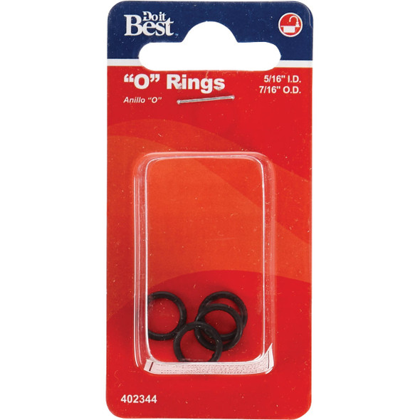 Do it Best 5-16 In. x 7-16 In. x 1-16 In. O-Ring (4 Ct.) DIB810-41 402344