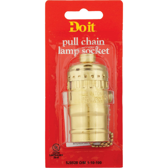 Do it Pull Chain Medium Base Polished Gilt Lamp Socket C20-19980-0PG 520528