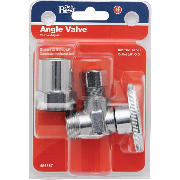 Do it Best 1-2 In. CPVC x 3-8 In. Compression Quarter Turn Angle Valve B32-1PCLF 456367