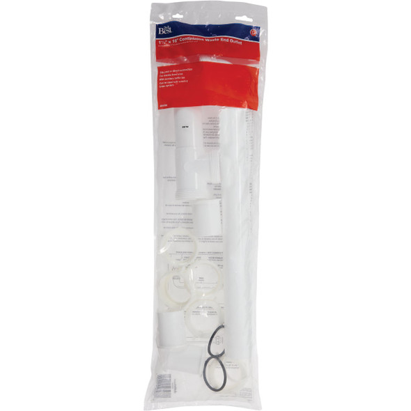 Do it Best 1-1-2 In. x 16 In. White Polypropylene End Outlet Waste DIB20925 494984