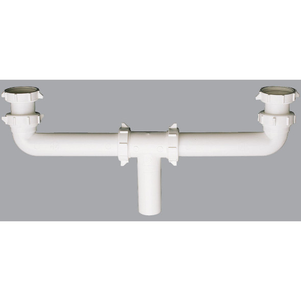 Do it Best 1-1/2 In. x 16 In. White Polypropylene Center Outlet Waste DIB20930