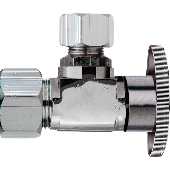 Do it Best 5/8 In. OD x 7/16 In. Quarter Turn Angle Valve DIB67PCLF