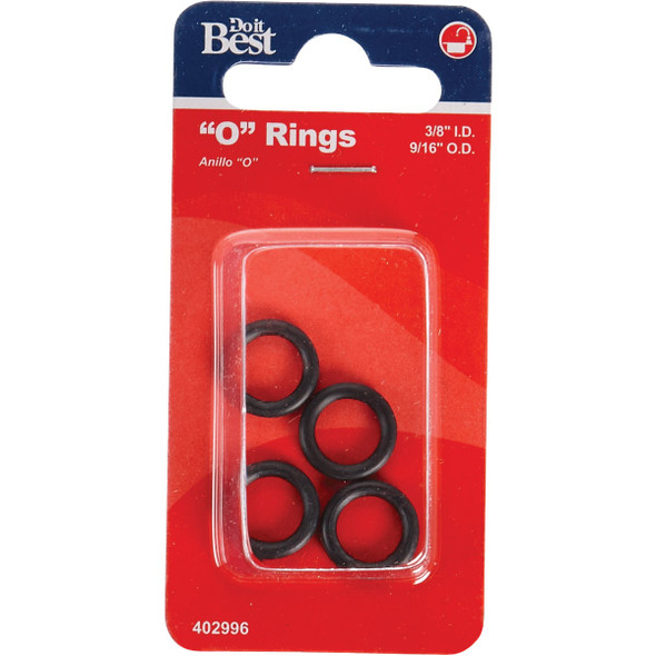 Do it Best 3/8 In. x 9/16 In. x 3/32 In. O-Ring (4 Ct.) Do it Best 3/8 In. x 9/16 In. x 3/32 In. O-Ring (4 Ct.)