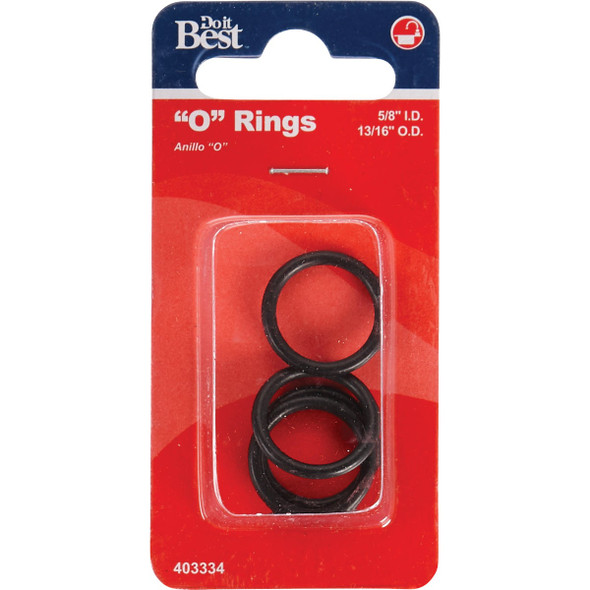 Do it Best 5/8 In. x 13/16 In. x 3/32 In. O-Ring (4 Ct.)
