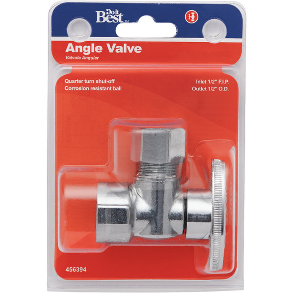 Do it Best 1/2 In. FIP x 1/2 In. OD Quarter Turn Angle Valve