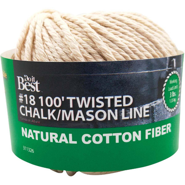 Do it Best 100 Ft. Twisted Cotton Chalk Line 311326