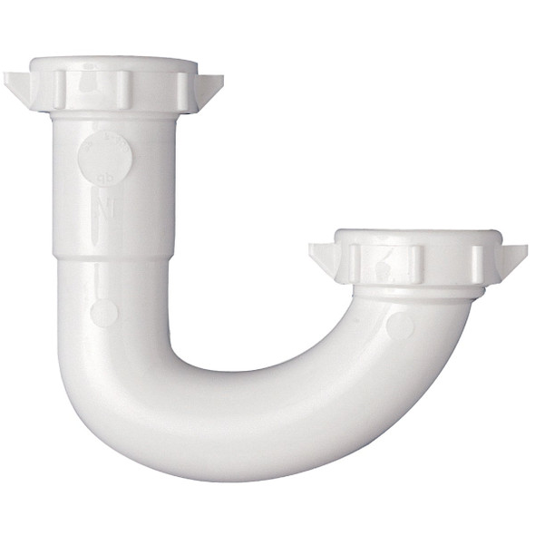 Do it Best 1-1/4" White Plastic J-Bend, Carded  DIB946W