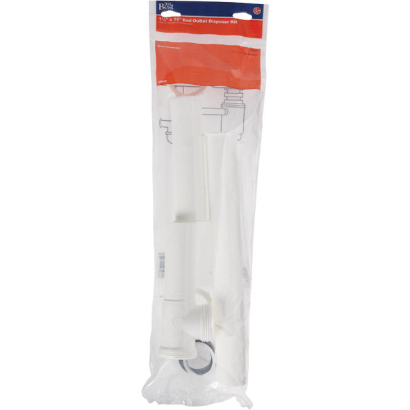 Do it Best 1-1/2 In. x 16 In. White Polypropylene Disposer Drain Kit