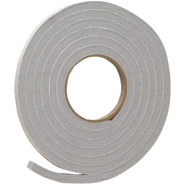 Frost King 1/2 In. W x 3/8 In. T x 10 Ft. L Gray Vinyl Foam Weatherstrip Tape