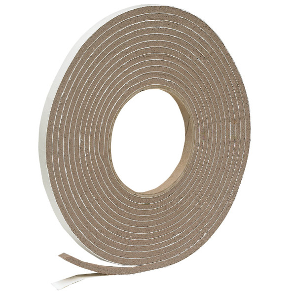 Do it 3/8 In. W x 3/16 In. T x 17 Ft. L Brown Vinyl Foam Weatherstrip Tape Do it 3/8 In. W x 3/16 In. T x 17 Ft. L Brown Vinyl Foam Weatherstrip Tape