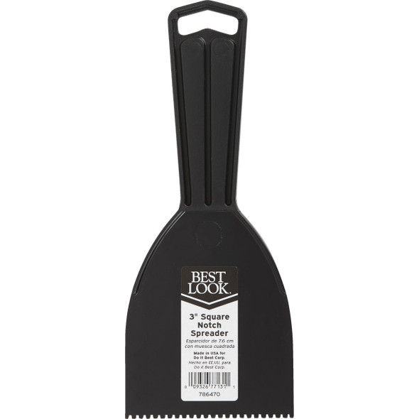 Best Look 3 In. Square-Notch Plastic Adhesive Spreader 786470 Pack of 20 786470