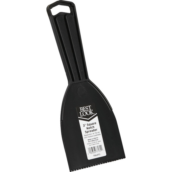 Best Look 3 In. Square-Notch Plastic Adhesive Spreader 786470 Pack of 20