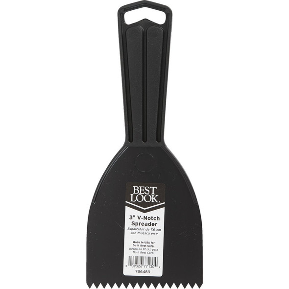 Best Look 3 In. V-Notch Plastic Adhesive Spreader 786489 Pack of 20 786489