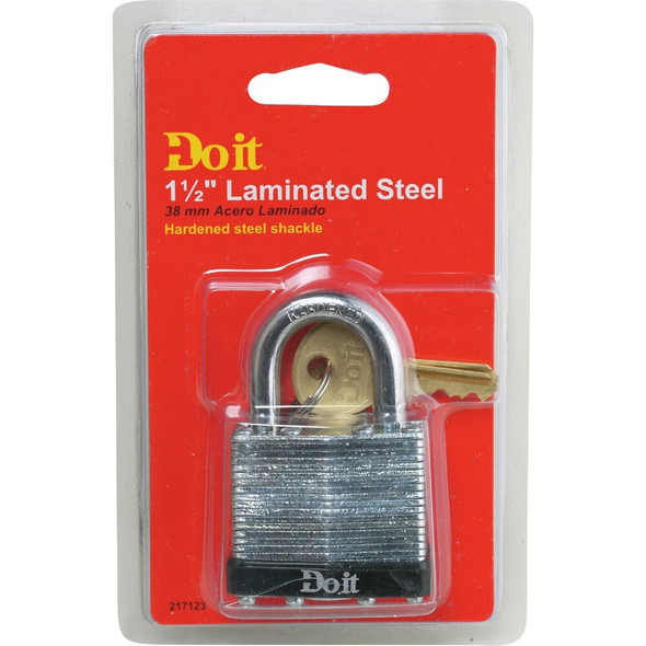 Do it Laminated Steel 1-1-2" Pin Tumbler Padlock 1803DDIB 217123