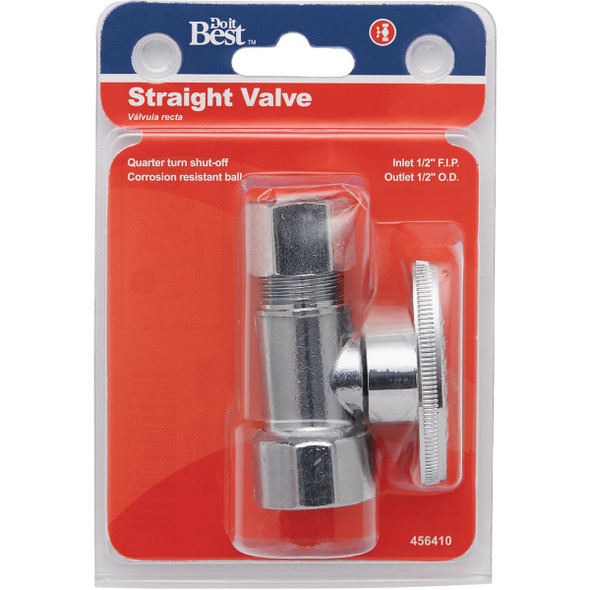 Do it Best 1-2 In. FIP x 1-2 In. OD Quarter Turn Straight Valve B53-1PCLF 456410