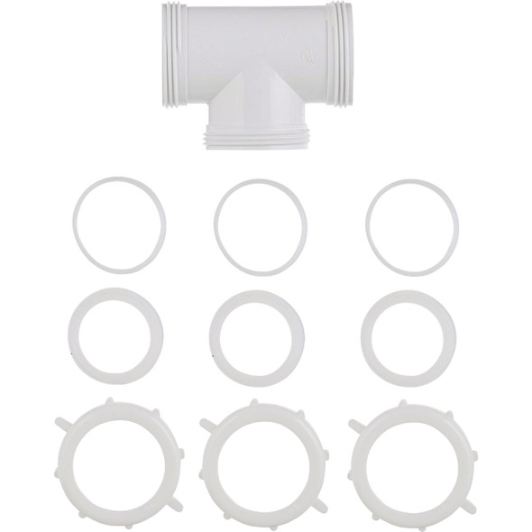 Do it Best 1-1/2 In. White PVC Three-Way Coupling Tee DIB55-6W