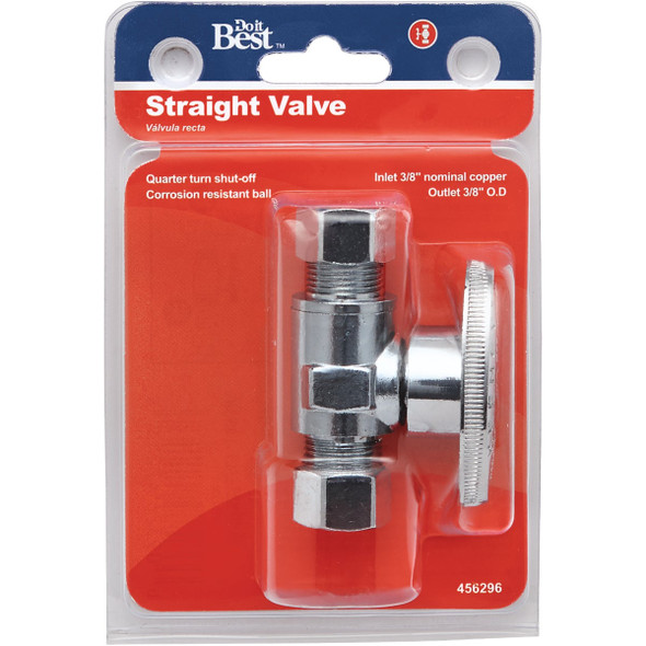 Do it Best 3/8 In. OD x 3/8 In. OD Quarter Turn Straight Valve