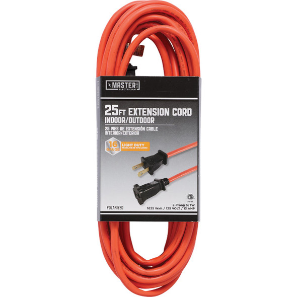 Master Electrician 25 Ft. 16/2 Polarized Outdoor Extension Cord 02207ME