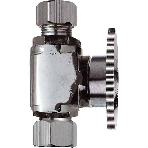 Do it Best 3/8 In. C X 3/8 In. OD Chrome Plated Brass Stop Valve B2072PCLF