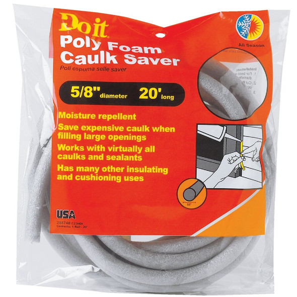 Frost King 5-8 In. x 20 Ft. Gray Backer Rod C23H 288748