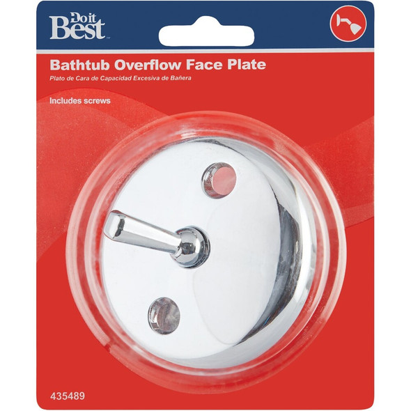 Do it Two-Hole Chrome Bath Drain Face Plate 435489 435489