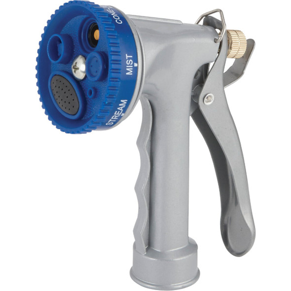 Best Garden Metal 5-Pattern Nozzle, Blue & Gray 55108