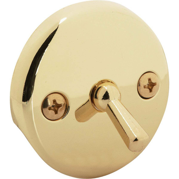 Do it Two-Hole Polished Brass Bath Drain Face Plate 485098