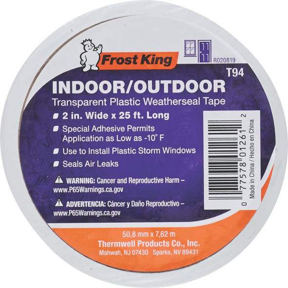 Frost King 2 In. x 25 Ft. Clear Weatherseal Tape T94H 266562