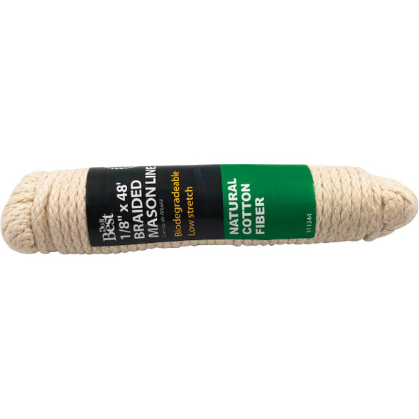 Do it Best 48 Ft. White Braided Cotton Mason Line 311344