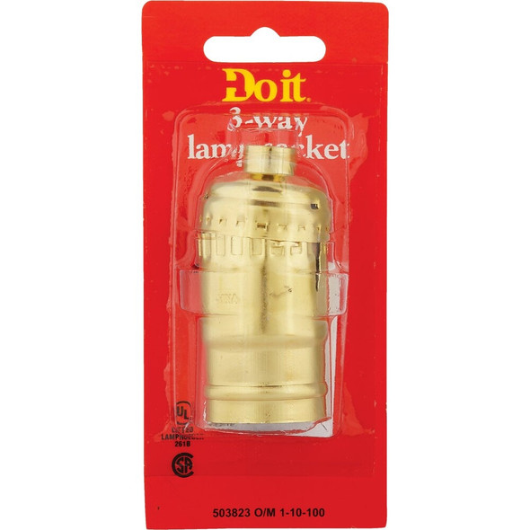 Do it Turn-Knob Medium Base Polished Gilt Lamp Socket C20-07090-0PG 503823