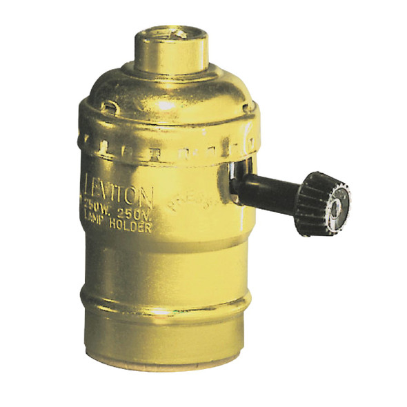 Do it Turn-Knob Medium Base Polished Gilt Lamp Socket C20-07090-0PG