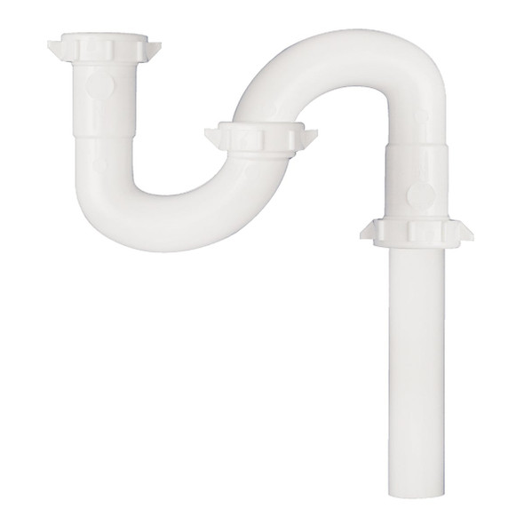 Do it Best 1-1/2 In. x 1-1/2 In. White Plastic S-Trap DIB66-3W