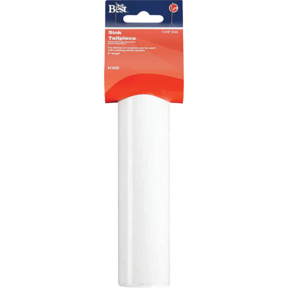 Do it Best 1-1/2 In. x 6 In. White Plastic Sink Tailpiece DIB905W