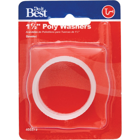 Do it Best 1-1-2 In. x 1-1-2 In. Clear Poly Slip Joint Washer (2-Pack) DIB855-19 405573