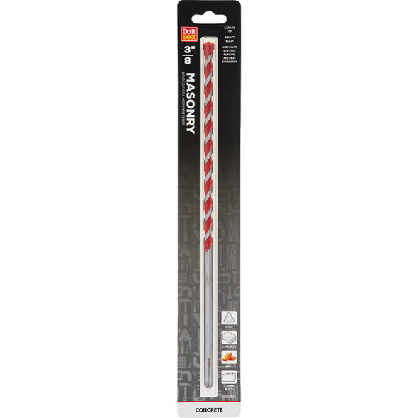 Do it Best 3/8 In. x 12 In. Impact Ready Carbide Masonry Drill Bit QJDIB-MB-014 Do it Best 3/8 In. x 12 In. Impact Ready Carbide Masonry Drill Bit QJDIB-MB-014