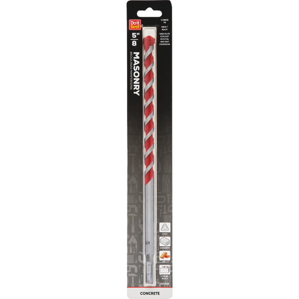 Do it Best 5/8 In. x 12 In. Impact Ready Carbide Masonry Drill Bit QJDIB-MB-016