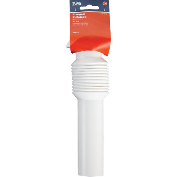 Do it Best 1-1/2 In. x 12 In. White Plastic Tailpiece