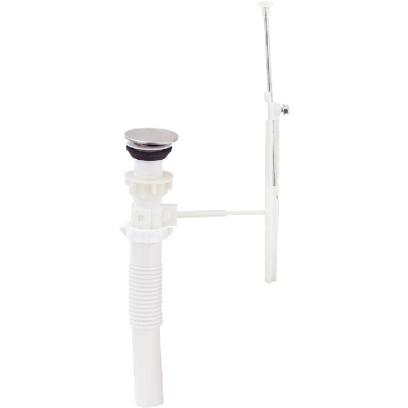 Do it Best 1-1/4 In. Chrome-Plated/Plastic Flexible Pop-Up Assembly