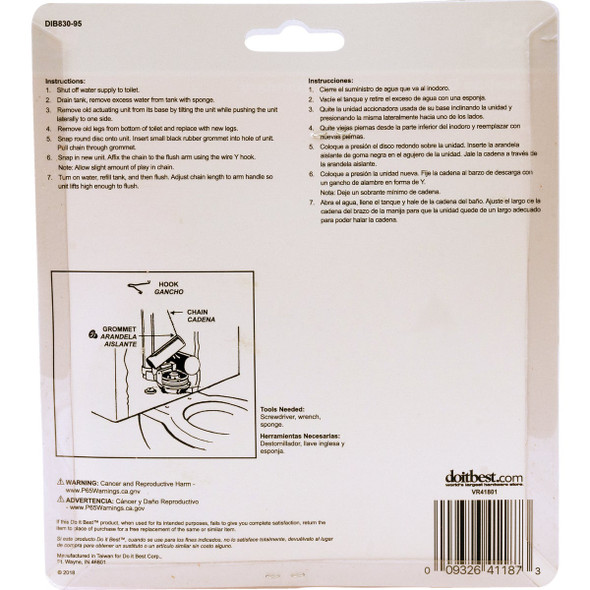 Do it Best 2 In. Flush Valve Actuating Unit for American Standard Do it Best 2 In. Flush Valve Actuating Unit for American Standard