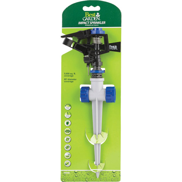 Best Garden Poly 5600 Sq. Ft. Spike Impulse Sprinkler DIT50200 765368